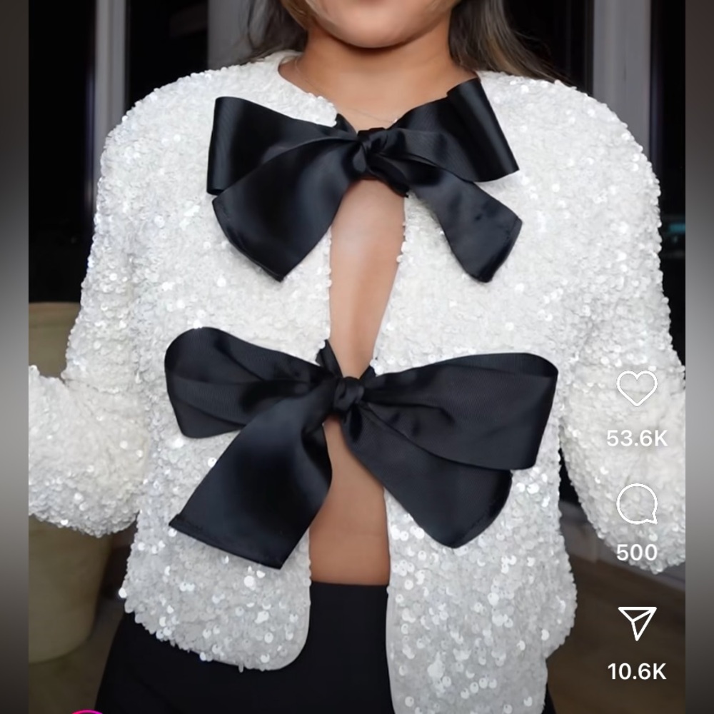White sequined jacket